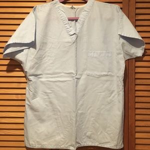Light blue scrub top